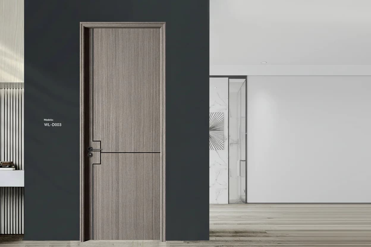 Puerta de interior WONLY instalada en una vivienda